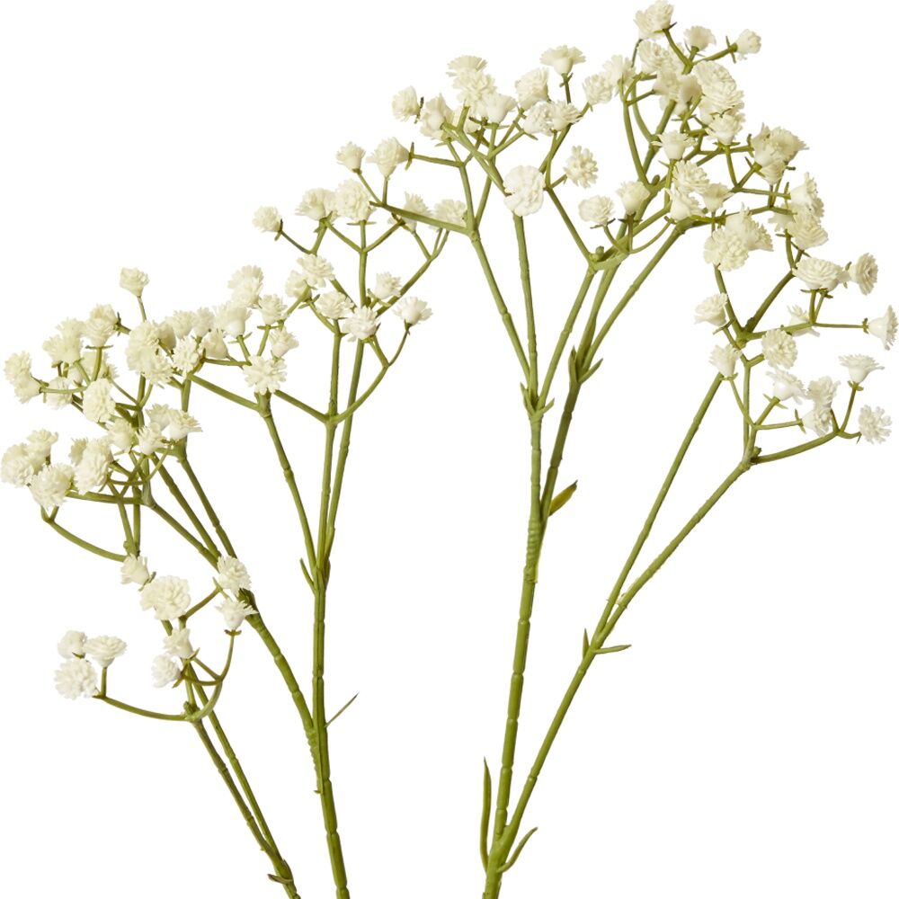 3PK E Style Gypsophila Baby's Breath Spray Artificial Flower White 28x16x74cm