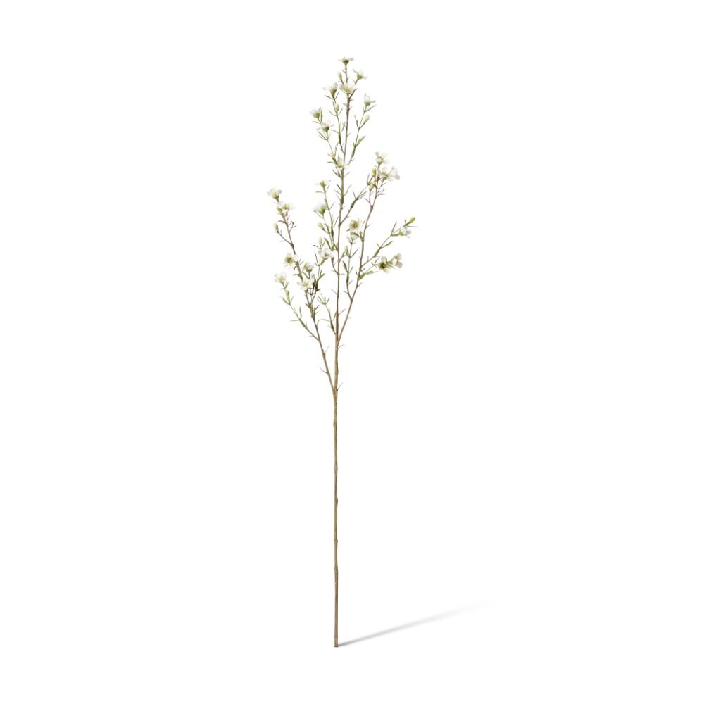 3PK E Style Wax Flower Spray Durable Artificial Floral Stem White 20x5x79cm