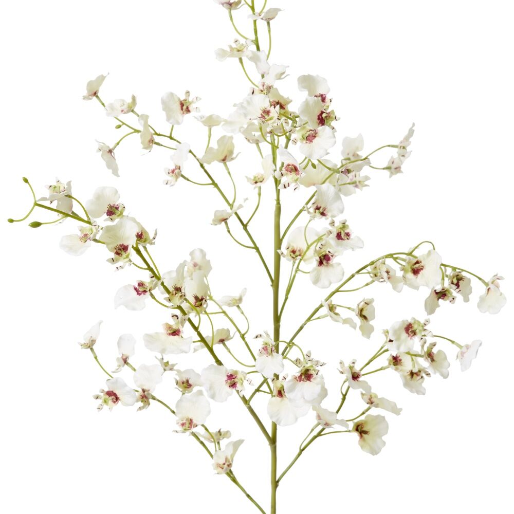 4PK E Style Orchid Dancing Spray Stem Artificial Flower White 36x30x102cm