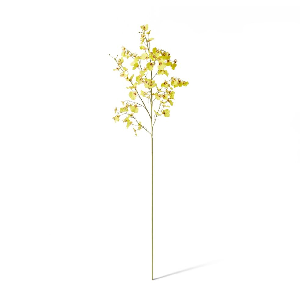4PK E Style Orchid Dancing Spray Stem Artificial Flower Yellow 36x30x102cm