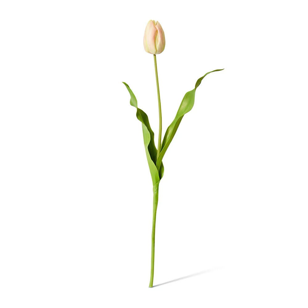 6PK E Style Tulip Dutch Stem Durable Artificial Flower Pink Green 13x10x57cm