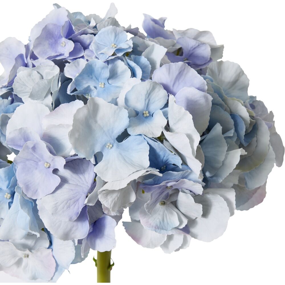 4PK E Style Hydrangea Stem Artificial Flower Durable Decor Blue 25x25x53cm
