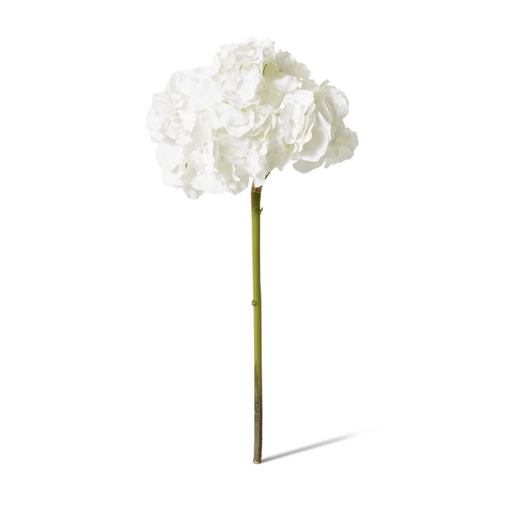 2PK E Style Hydrangea Stem Artificial Flower Durable Decor White 25x25x53cm