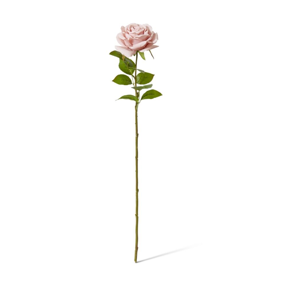 3PK E Style Rose Garden Stem Durable Artificial Flower Dusty Pink 22x14x66cm