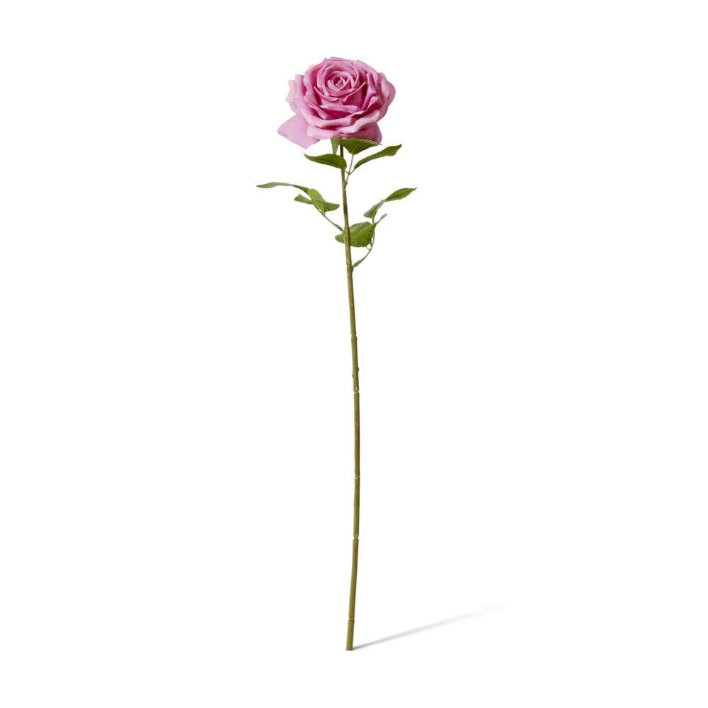 3PK E Style Rose Garden Stem Durable Artificial Flower Mauve 22x14x66cm