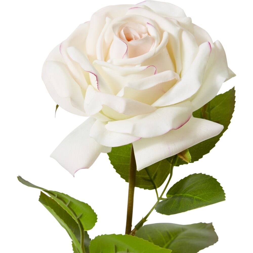 3PK E Style Rose Garden Stem Durable Artificial Flower Pink Cream 22x14x66cm