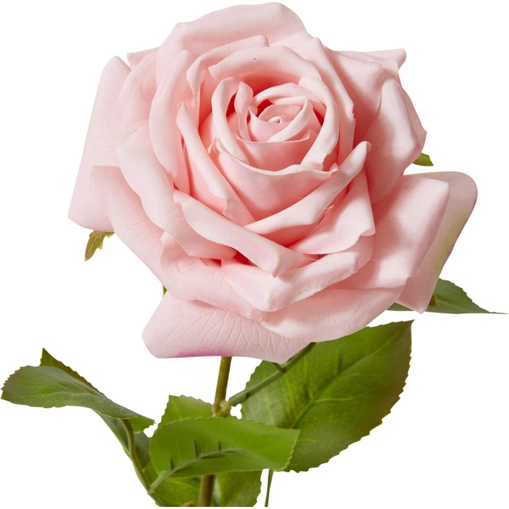 6PK E Style Rose Garden Stem Durable Artificial Flower Pink 22x14x66cm
