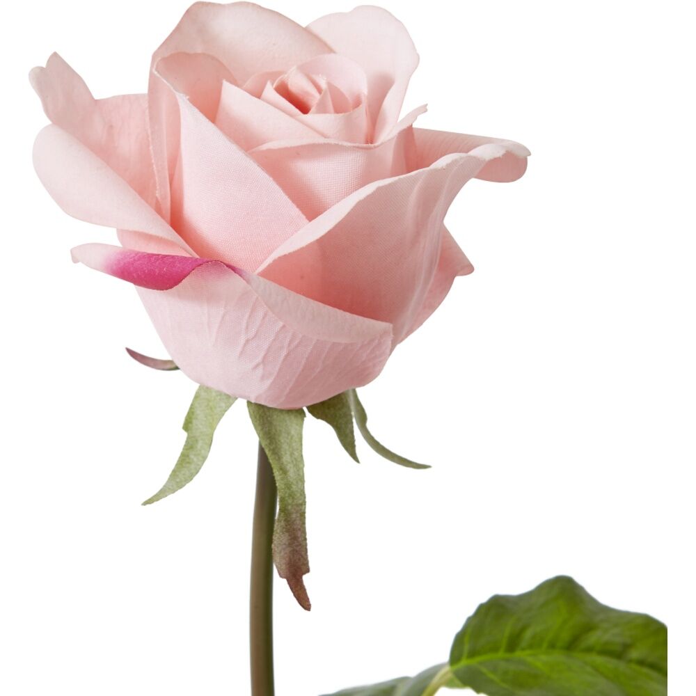 12PK E Style Rose Classic Short Stem Artificial Flower Pink 14x12x45cm
