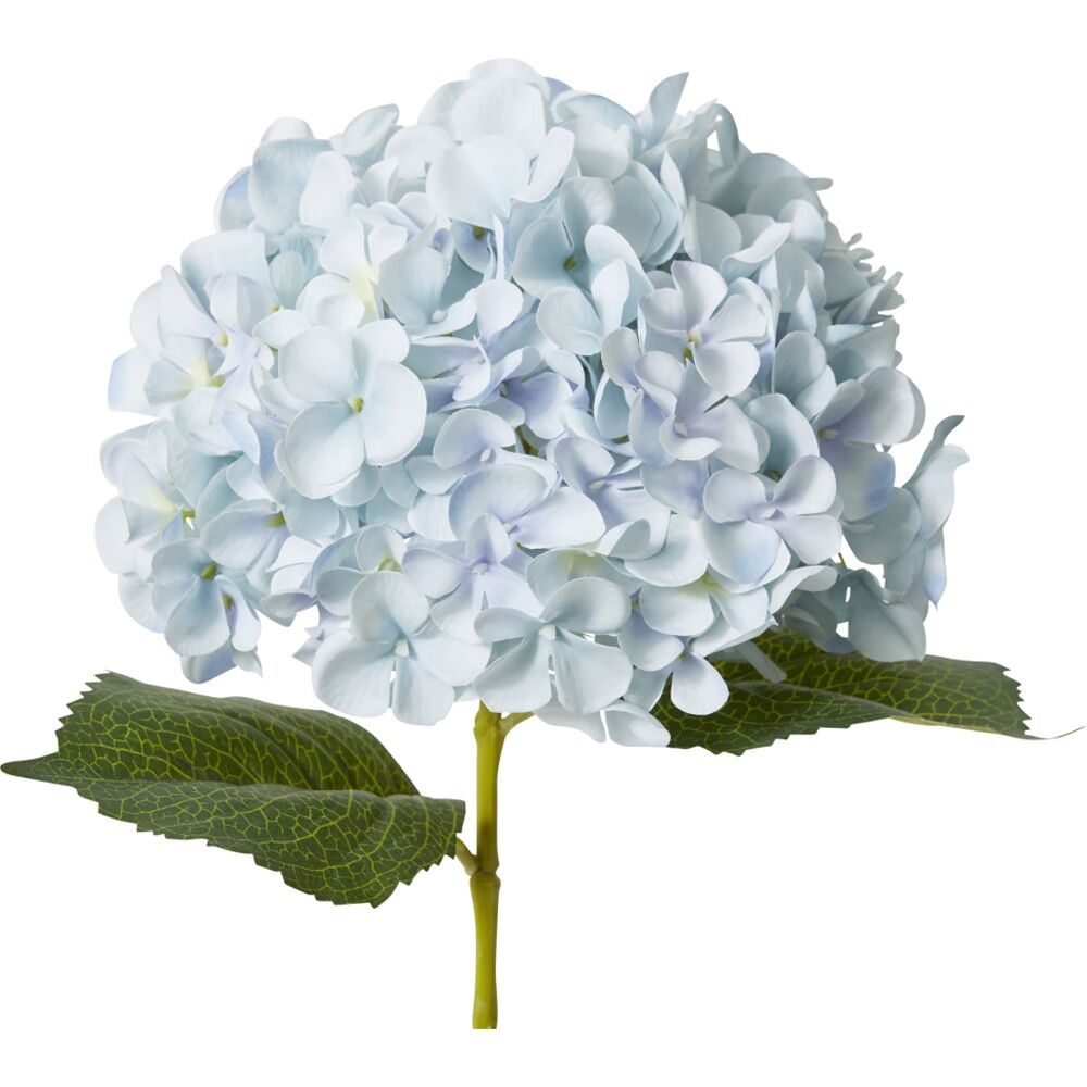 2PK E Style Hydrangea Garden Large Stem Artificial Flower Light Blue 19x31x65cm