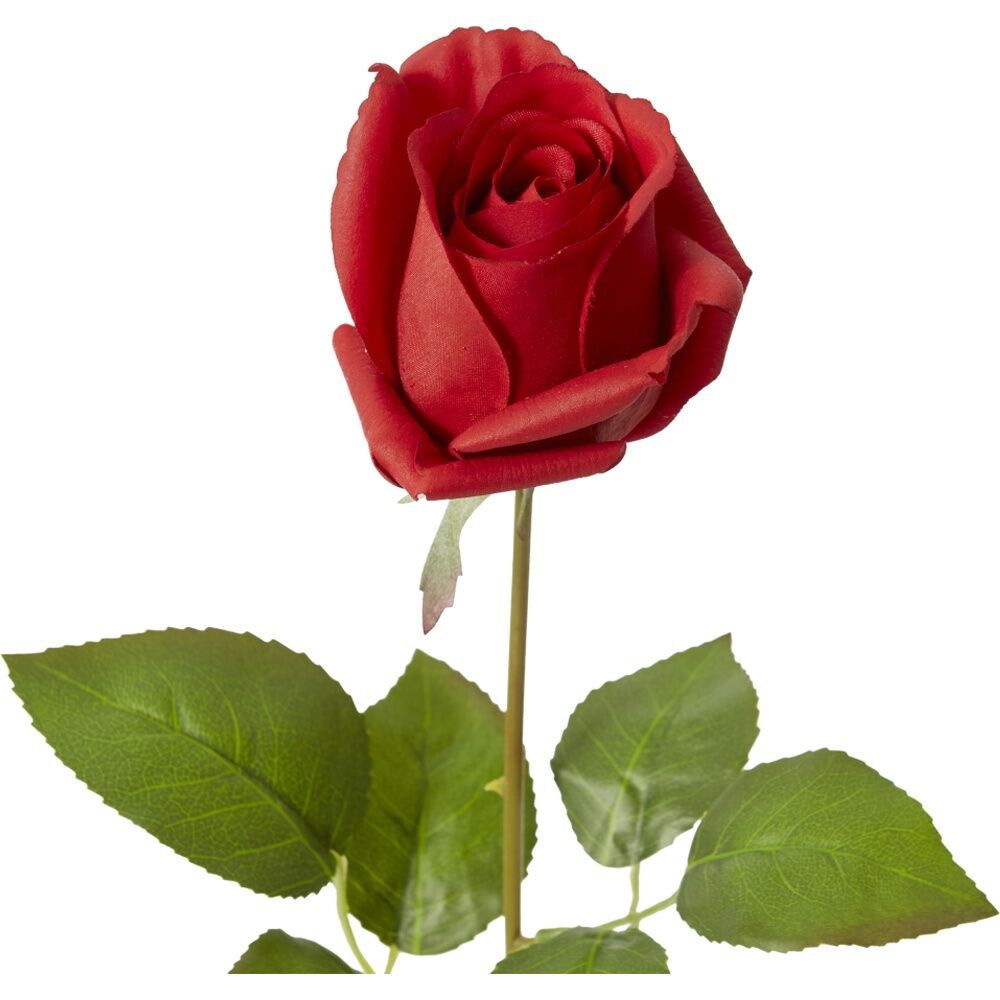 6PK E Style Rose Lady Stem Artificial Flower Decoration Red 16x10x65cm