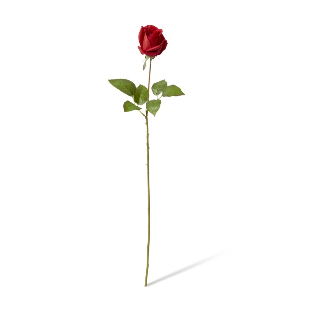 6PK E Style Rose Lady Stem Artificial Flower Decoration Red 16x10x65cm