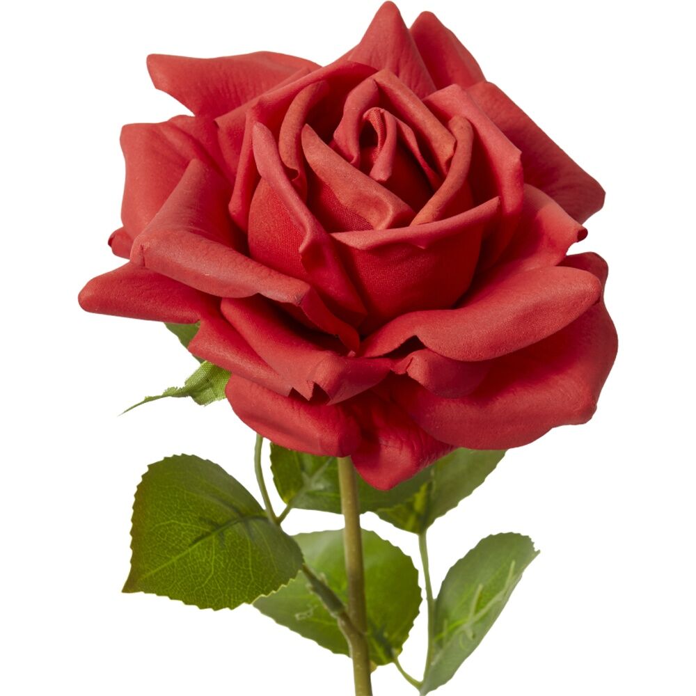 3PK E Style Rose Rosa Stem Artificial Flower Decoration Red 22x14x63cm