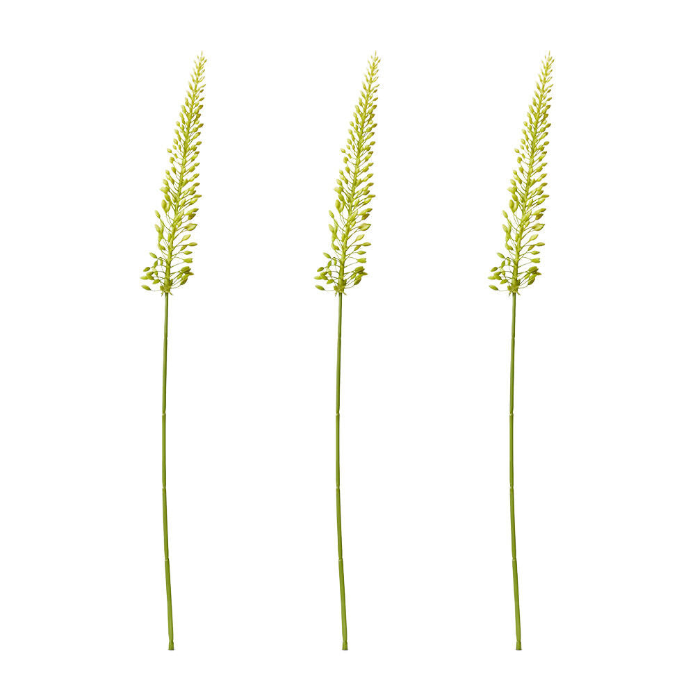 3PK E Style Foxtail Lily Mini Stem Artificial Flower Decoration Green 6x4x75cm