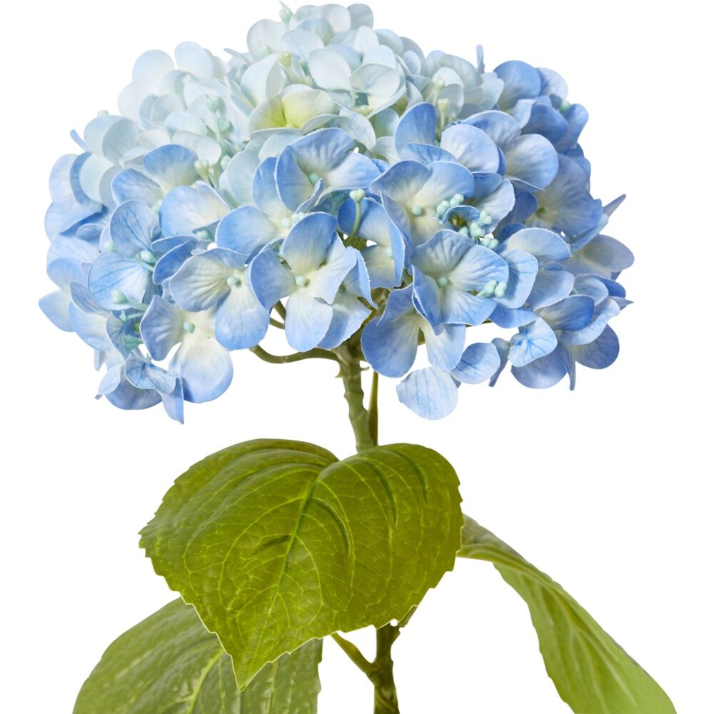 E Style Hydrangea Bloom Stem Artificial Flower Blue 25x20x60cm
