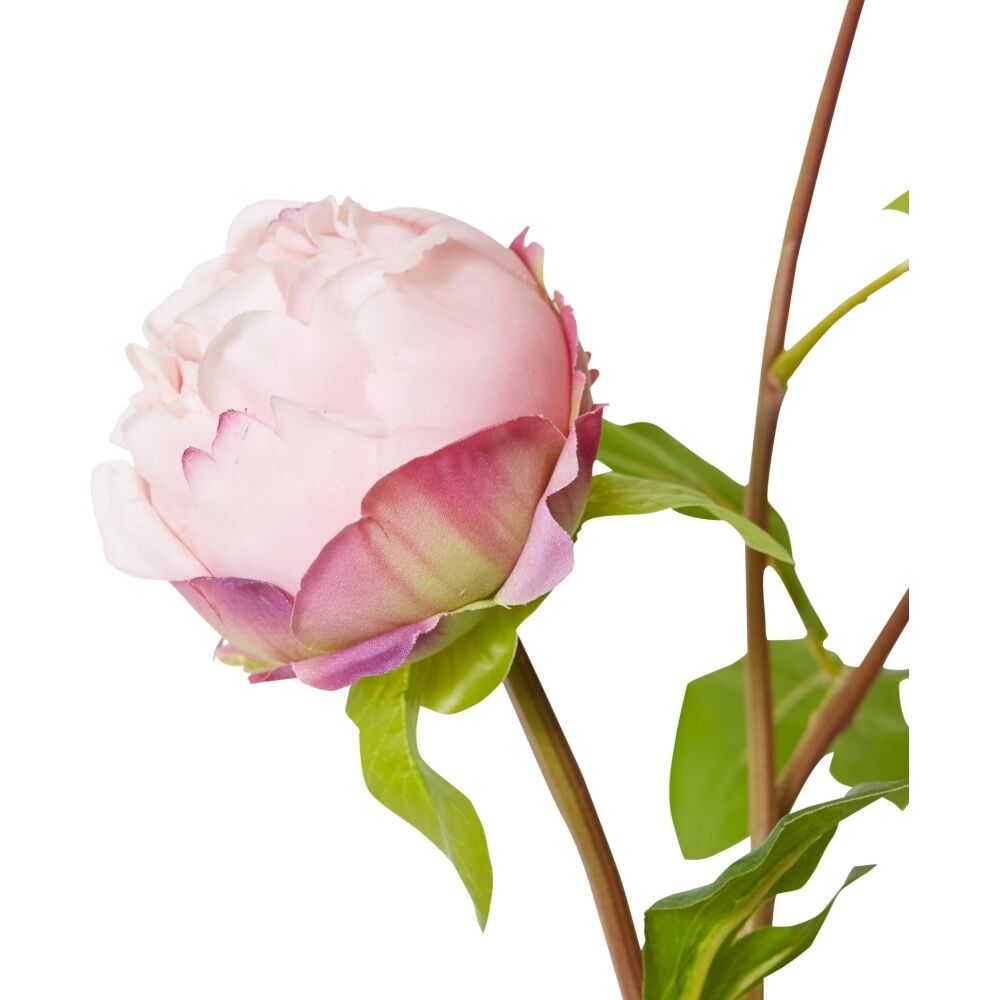 E Style Peony Bud Spray Artificial Flower Stem Blush Pink 25x25x62cm