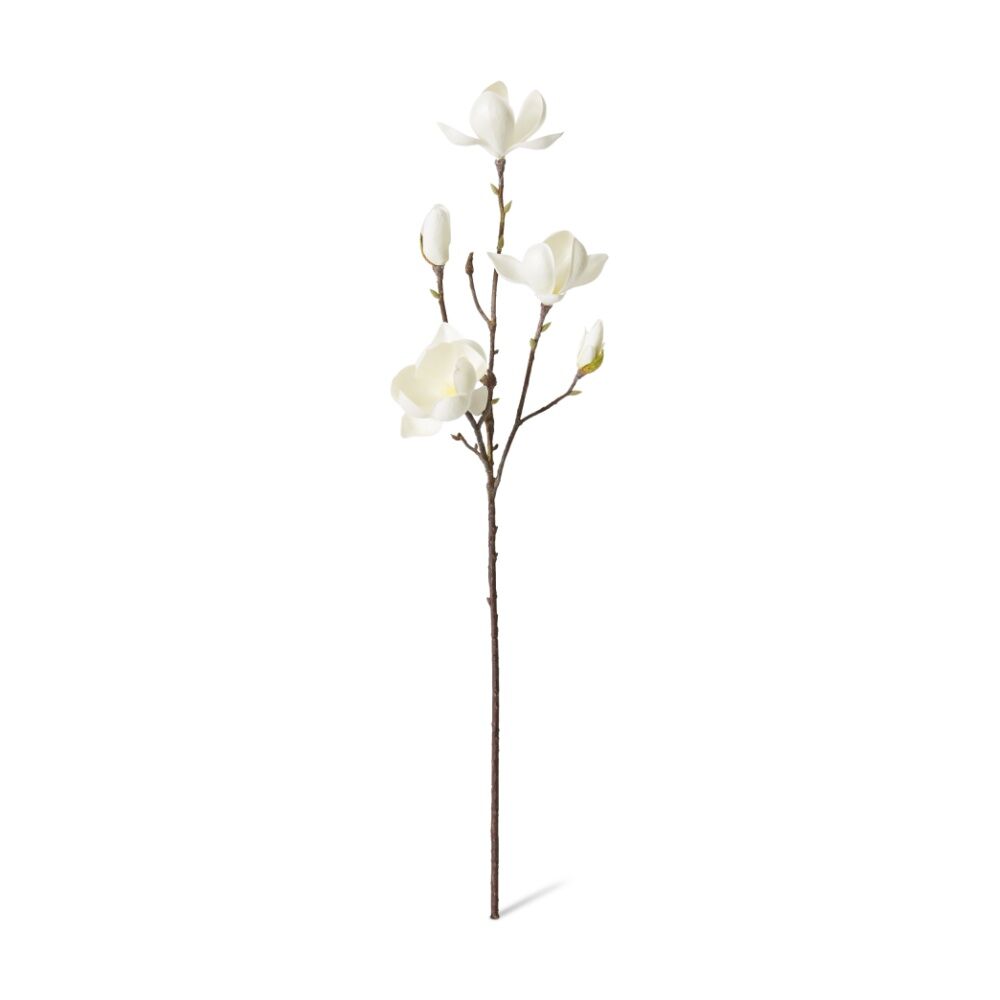 E Style Magnolia Tree Spray Artificial Flower Stem White 25x18x72cm