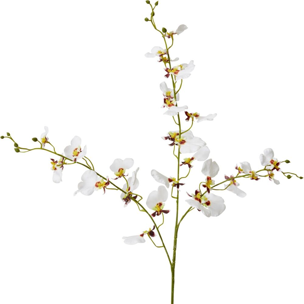 3PK E Style Dancing Orchid Spray Artificial Flower Decoration White 23x10x97cm