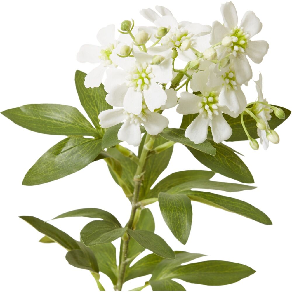 4PK E Style Lace Flower Stem Artificial Floral Decoration White 40x30x100cm