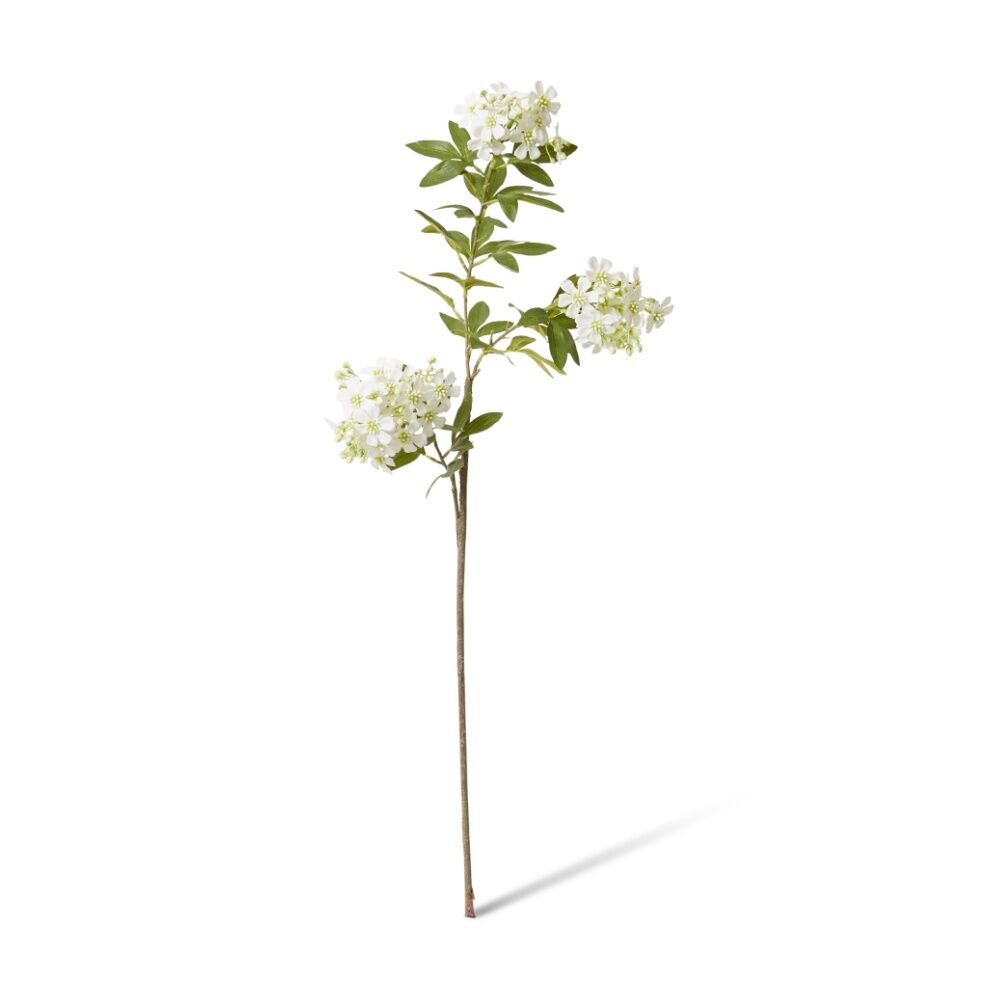4PK E Style Lace Flower Stem Artificial Floral Decoration White 40x30x100cm
