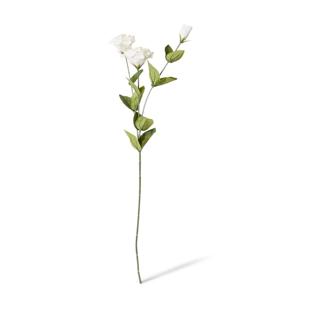 E Style Lisianthus Spray Artificial Flower Stem Decor White 30x15x72cm
