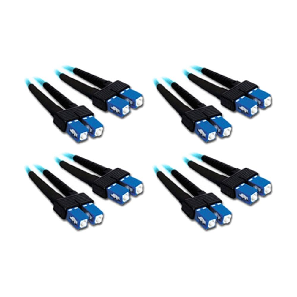 4PK Comsol SC-SC Multi-Mode Duplex Fibre Patch Cable LSZH 62.5/125 OM1 1M