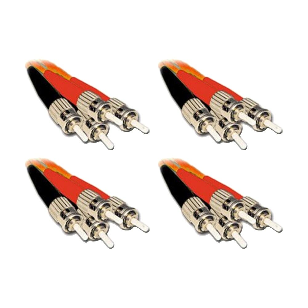 4PK Comsol ST-ST Multi-Mode Duplex Fibre Patch Cable LSZH 62.5/125 OM1 2M