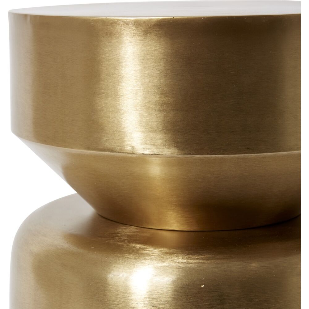 E Style Harley Side Table Home Decor Gold Toned Iron/Black Marble 40x40x51cm