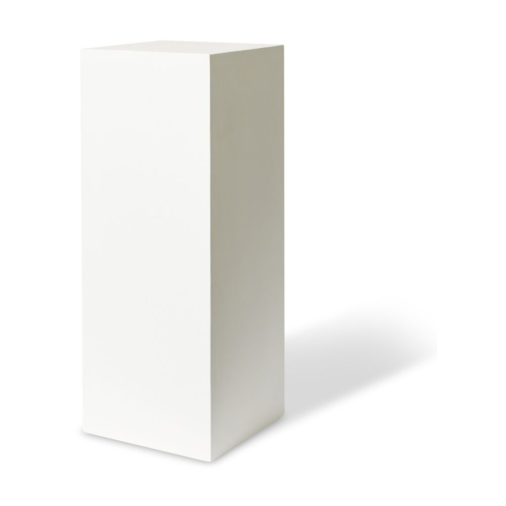 E Style Shango Stand MDF & Lime Plaster Home Decor White 35x35x90