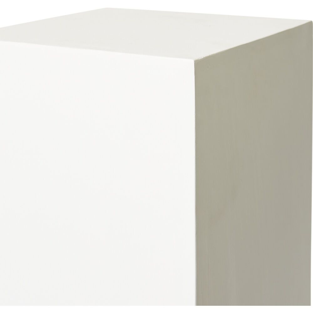 E Style Shango Stand MDF & Lime Plaster Home Decor White 35x35x90