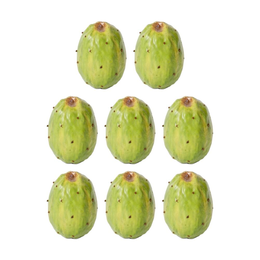 8PK E Style Prickly Pear Realistic Artificial Fruit Plastic Foam Green 5x5x7cm