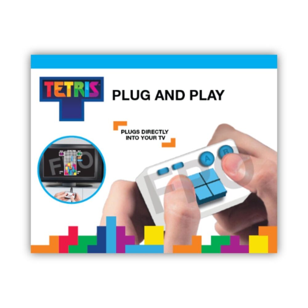 Fizz Creations Tetris Plug N Play Classic TV Video Game Controller White/Blue