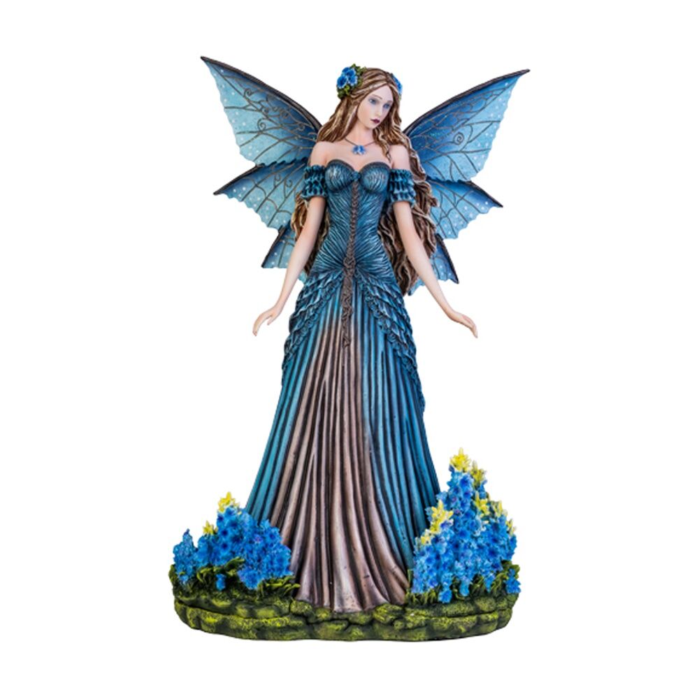 MDI Garden Fairy Lavender Dress Floral Inspired Home Decor Figurine Blue