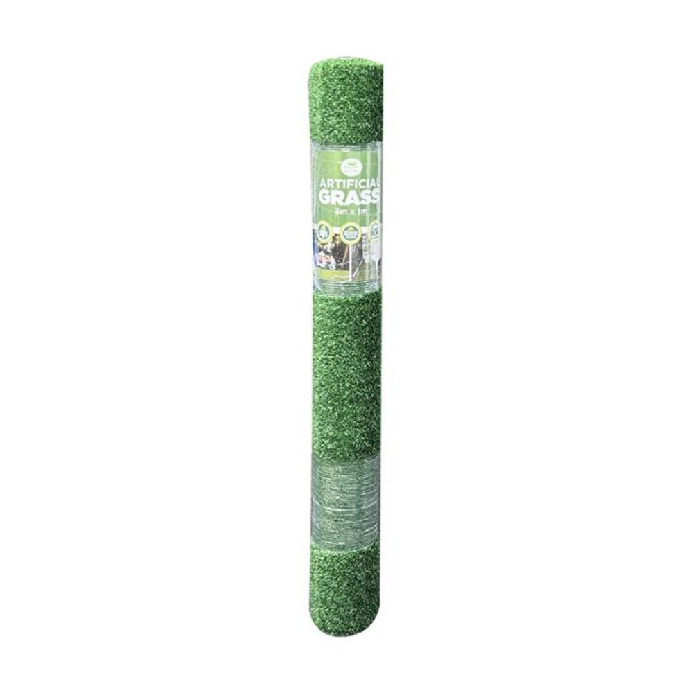 3PK Braz Artificial Grass Turf Mat Lawn 10mm Rolled 1x3m Green