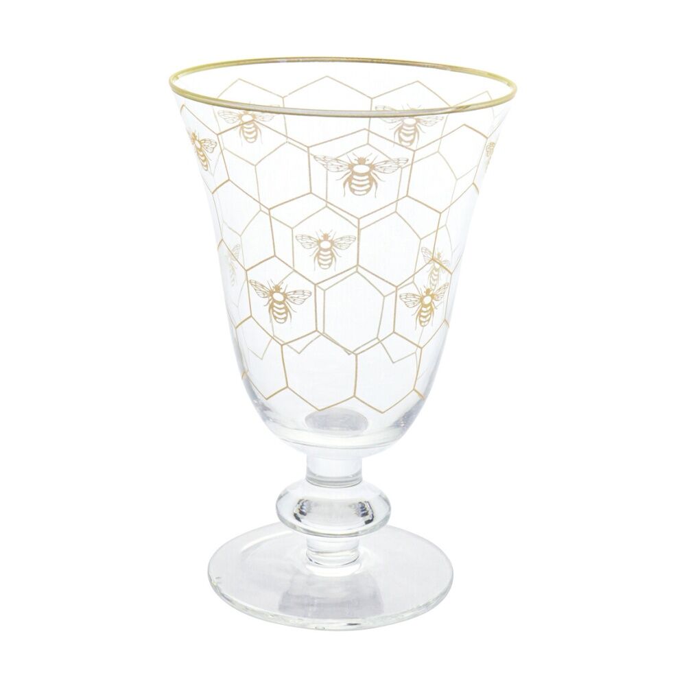8PK LVD Honeycomb Bee Wine/Water Glass Barware/Drinkware Decor 350ml 16x11x7.5cm