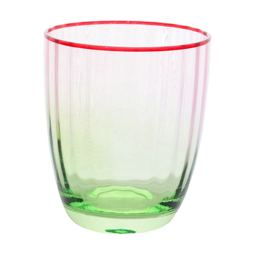 4PK LVD Decorative Poppy Water Glass Barware/Drinkware Decor Green/Red 10x8x8cm