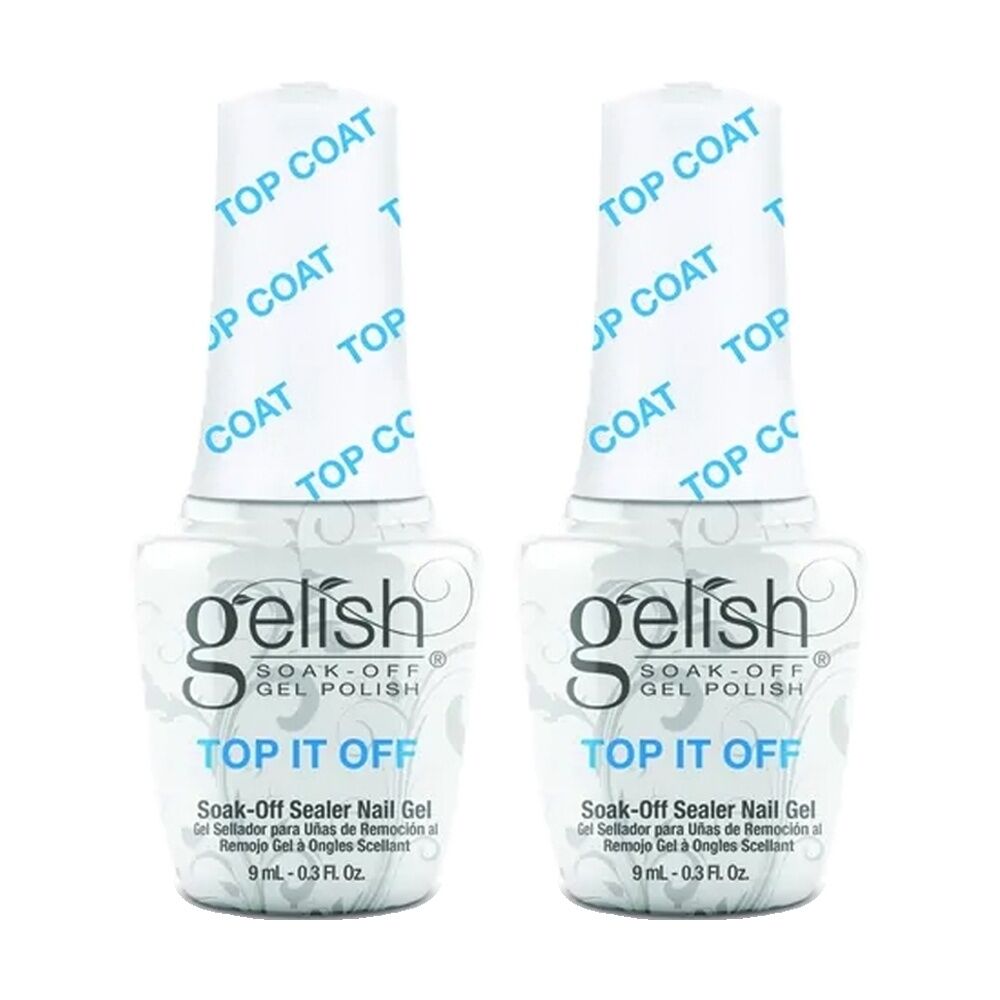 2PK Gelish Mini Gel Polish Top It Off High Shine Sealer Bottle 9ml