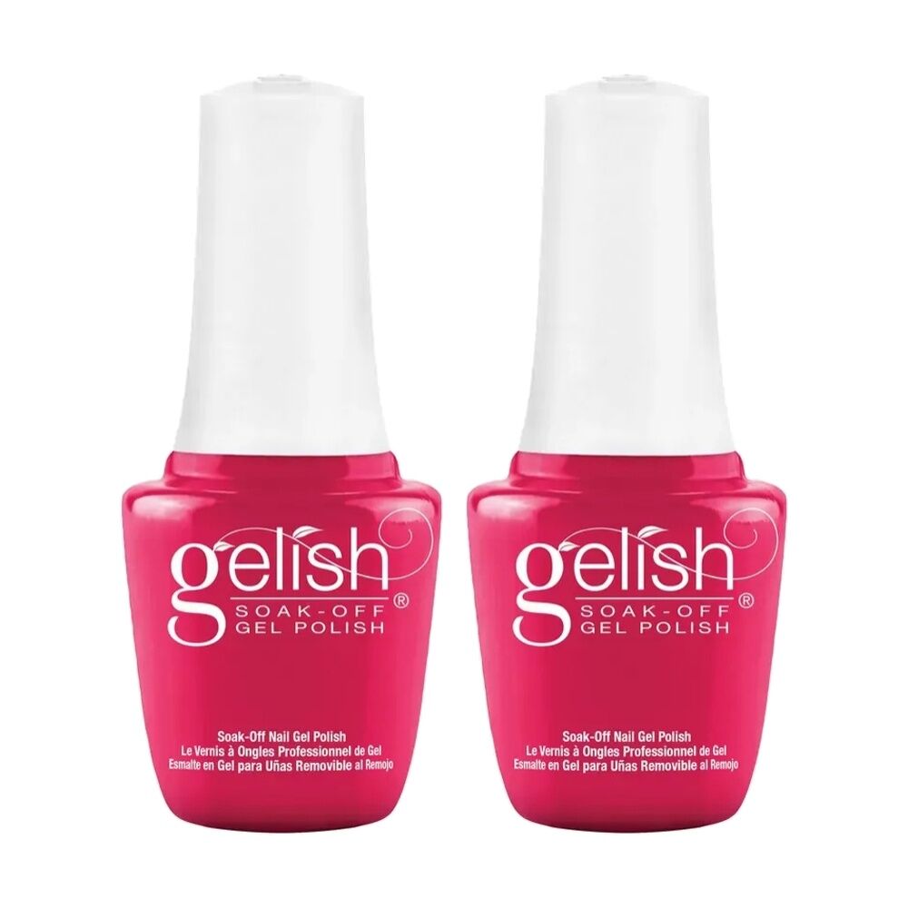 2PK Gelish Mini UV LED Soak Off Gel Nail Polish Prettier In Pink 9ml