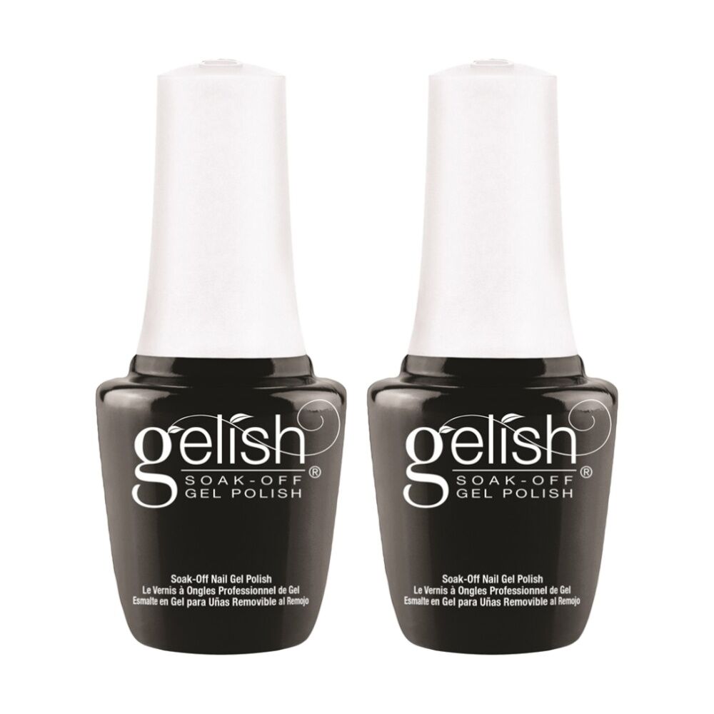 2PK Gelish Mini UV LED Soak Off Gel Nail Polish Black Shadow 9ml