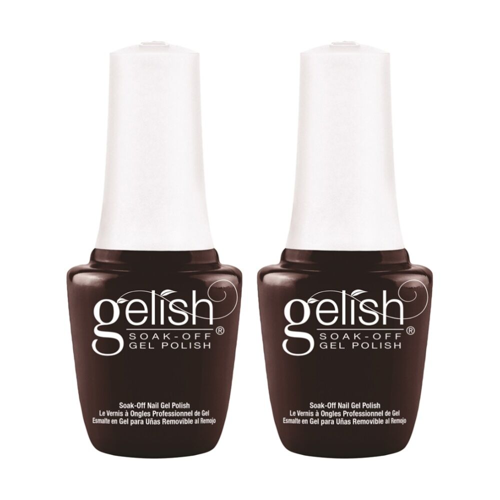 2PK Gelish Mini UV LED Soak Off Gel Nail Polish Black Cherry Berry 9ml