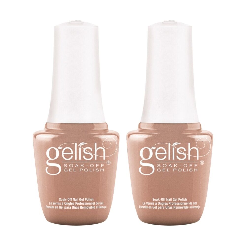 2PK Gelish Mini UV LED Soak Off Gel Nail Polish Colour Taupe Model 9ml