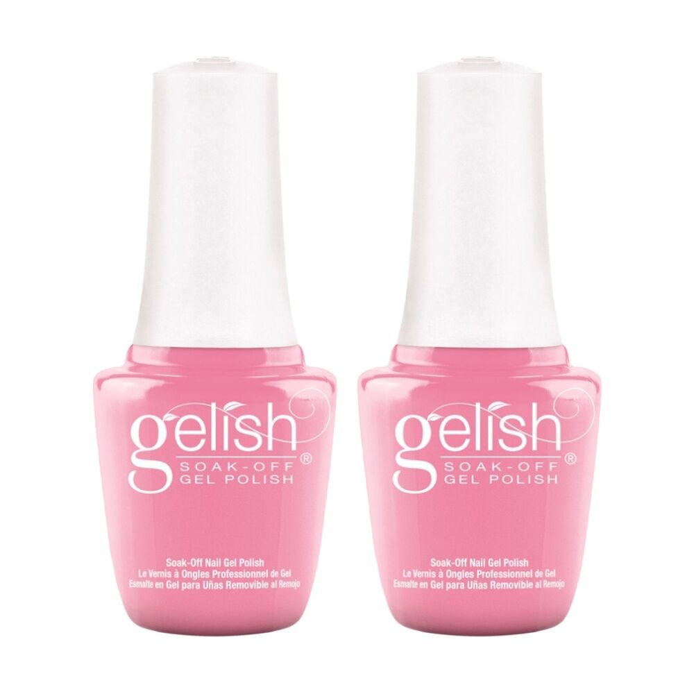 2PK Gelish Mini UV LED Soak Off Gel Nail Polish Make You Blink Pink 9ml
