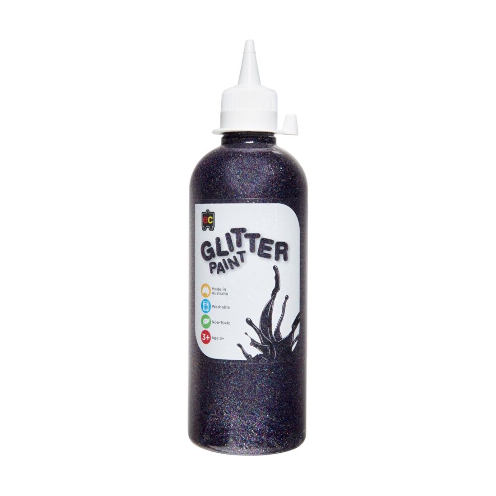 2PK Educational Colours Glitter Acrylic Junior Paint Multi 500ml 3y+