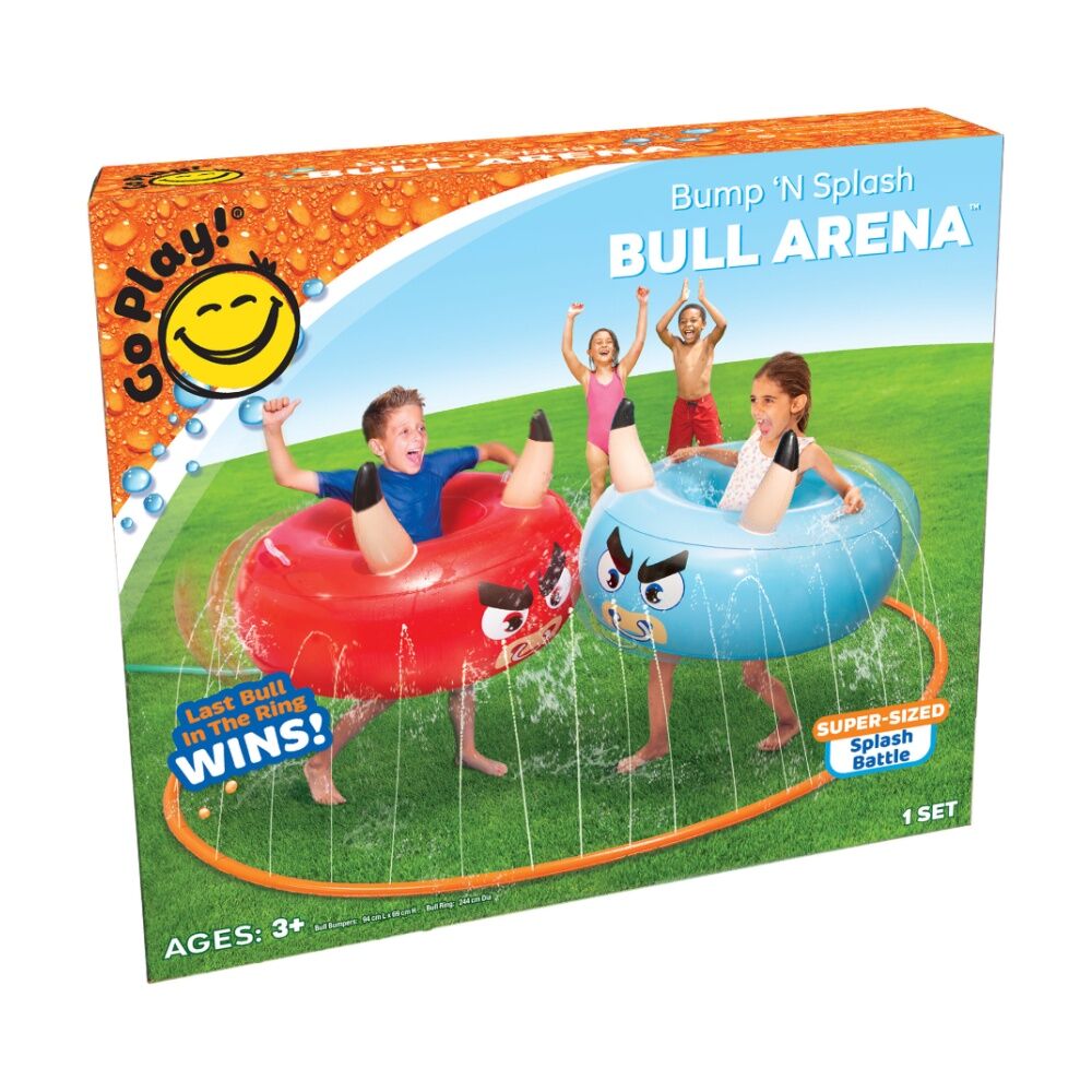 Go Play! Bump 'N Splash Bull Arena Inflatable Water Game 244cm 5y+