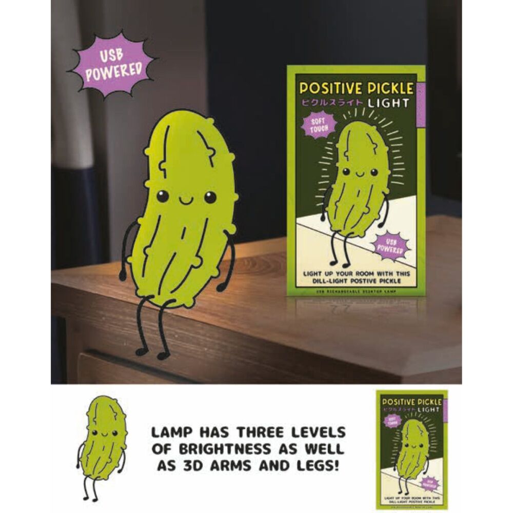 Gift Republic Positive Pickle Soft Touch USB Powered Light Lamp Green