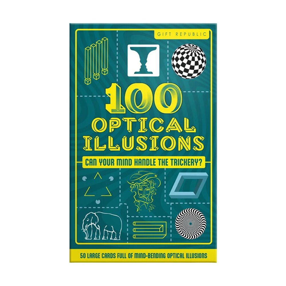 2x Gift Republic 100 Mind-Bending Optical Illusions Trick Card Game Multicolour
