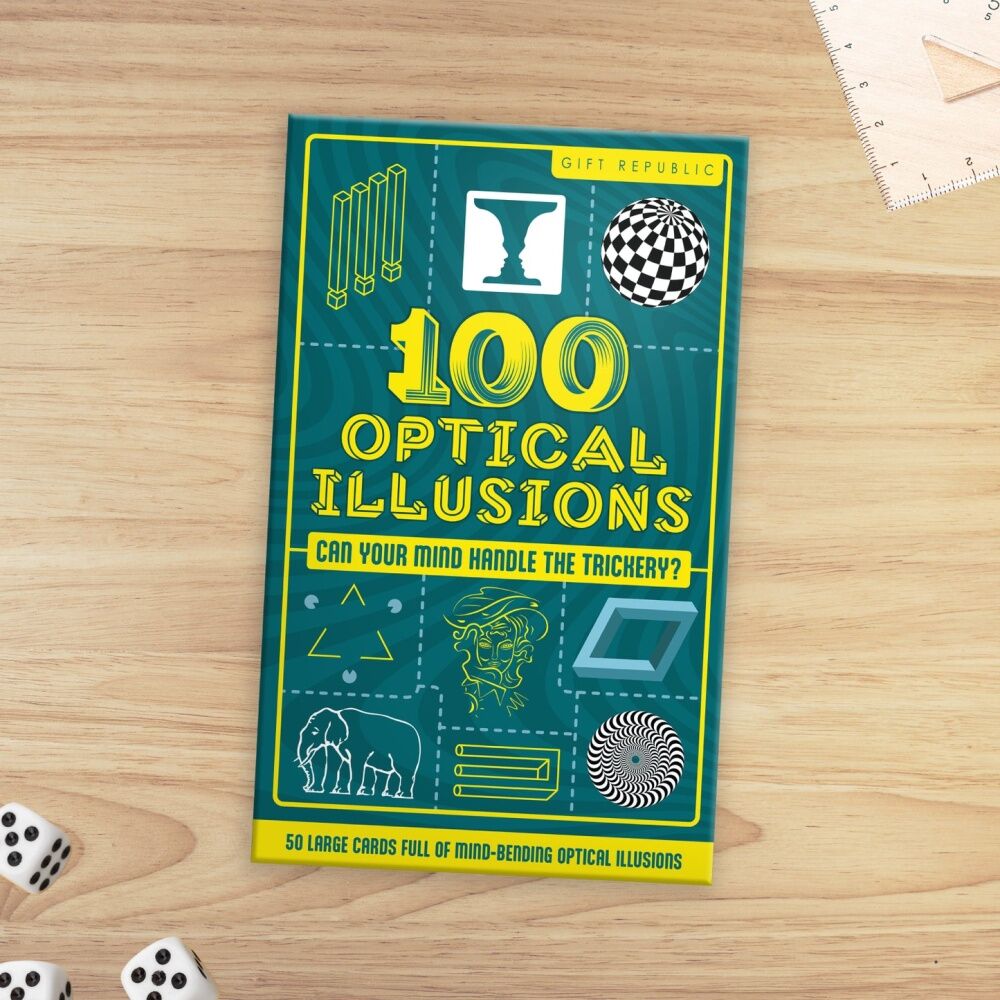 2x Gift Republic 100 Mind-Bending Optical Illusions Trick Card Game Multicolour