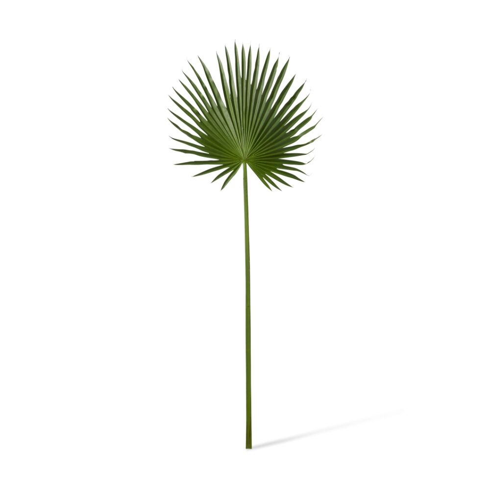 E Style Palm Fan Leaf Realistic Artificial Flower Plastic Green 45x1x112cm