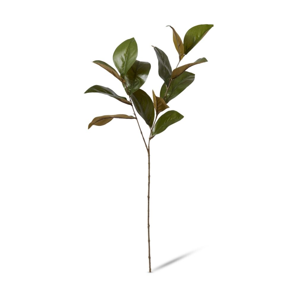 E Style Magnolia Leaf Spray Realistic Artificial Flower Green 25x16x76cm