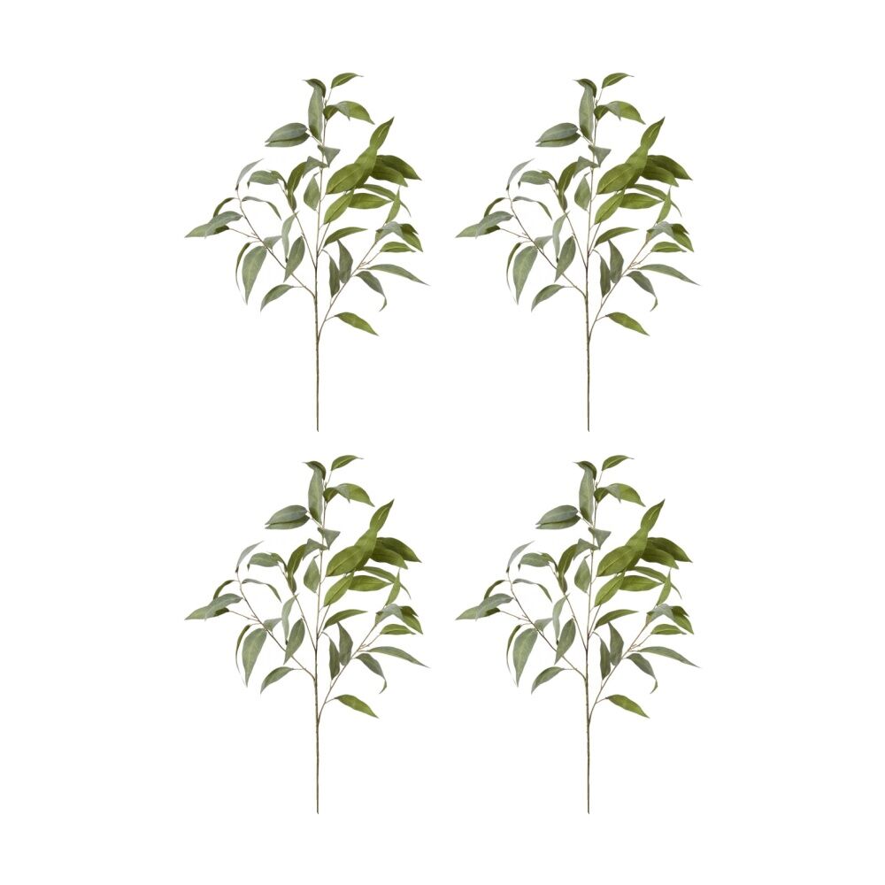 4PK E Style Eucalyptus Spray Realistic Artificial Flower Grey Green 50x40x94cm