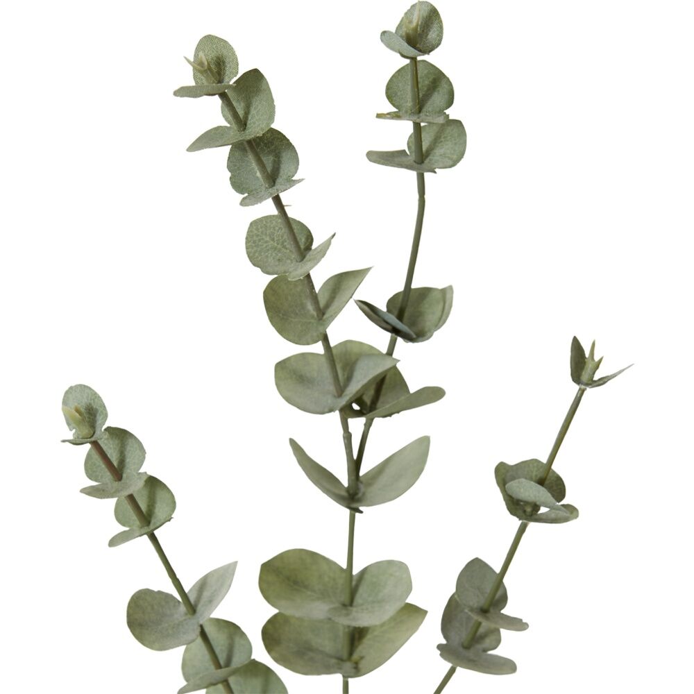 6PK E Style Eucalyptus Spray Realistic Artificial Flower Grey Green 13x3x61cm